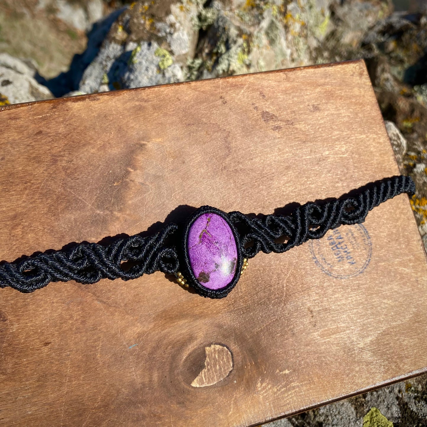 Purpurite Macrame Choker