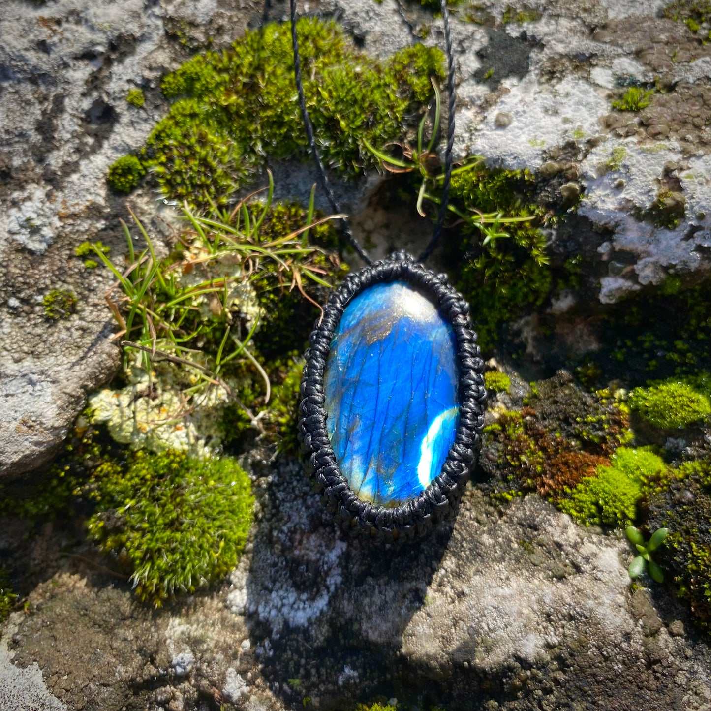Labradorite Macrame Necklace