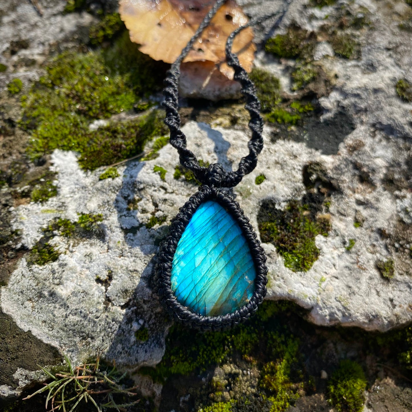 Labradorite Macrame Necklace
