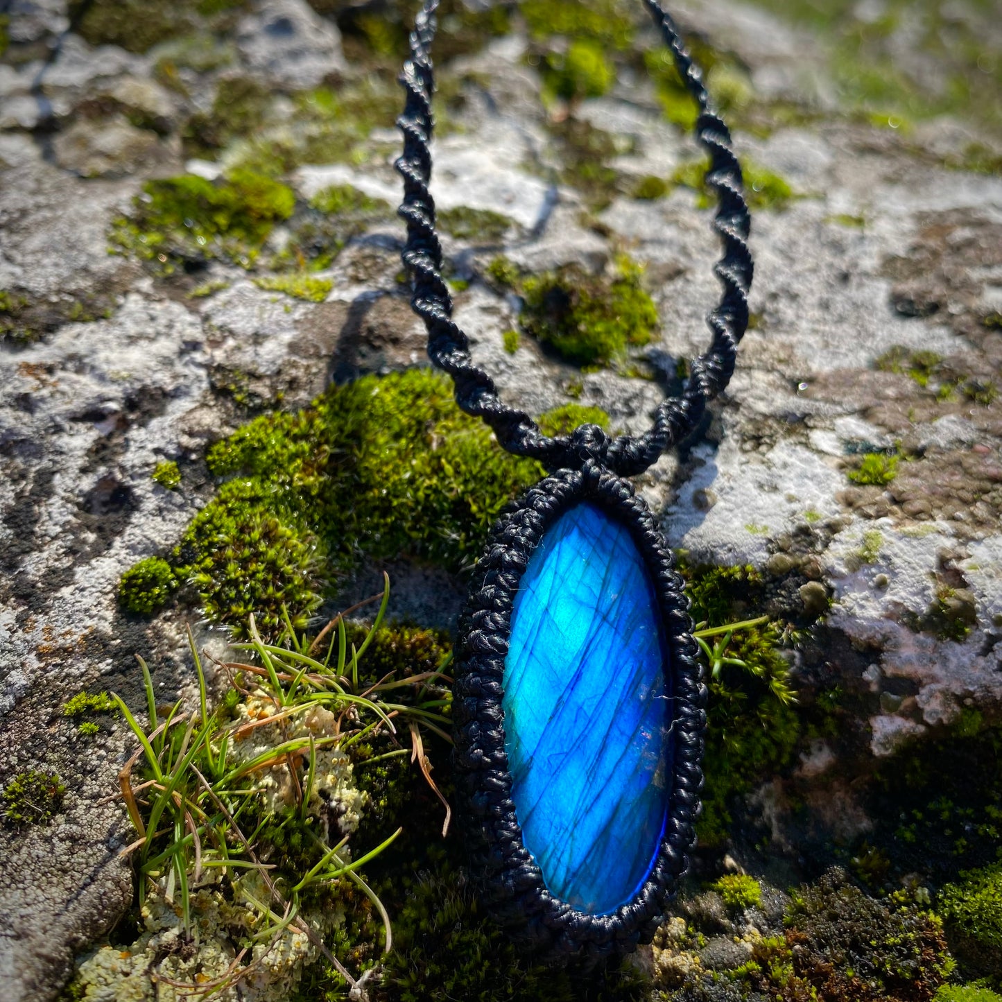 Labradorite Macrame Necklace