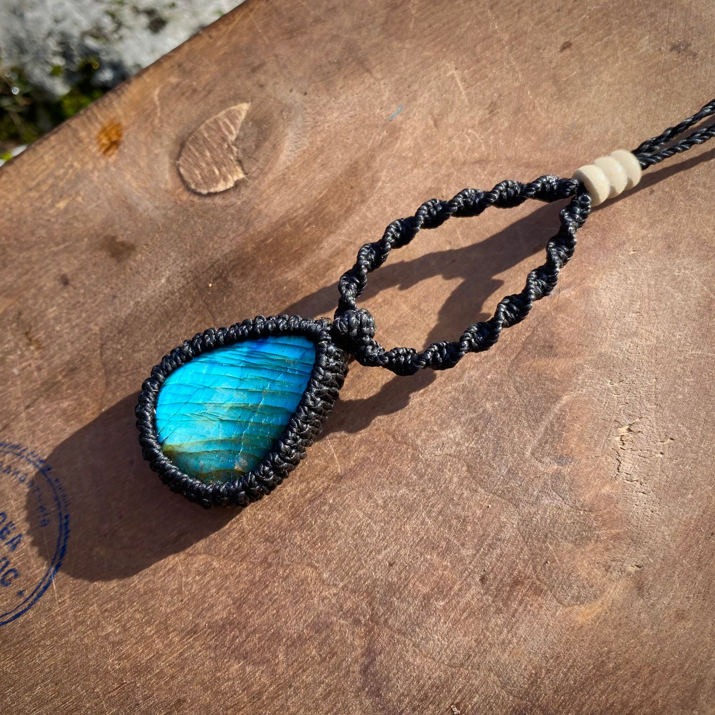 Labradorite Macrame Necklace