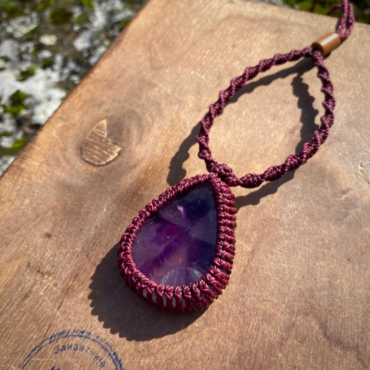 Amethyst Star Macrame Necklace