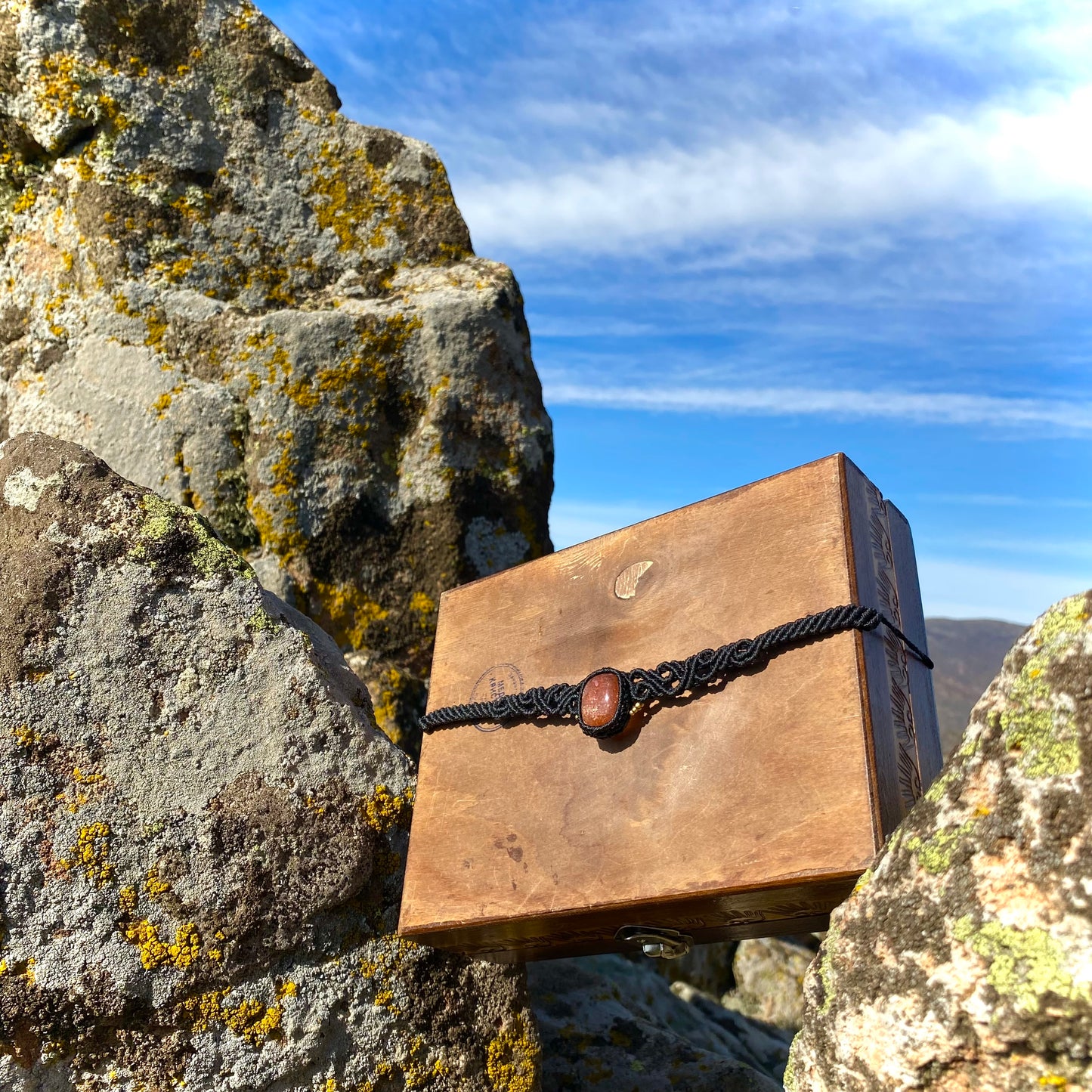 Sunstone Macrame Choker
