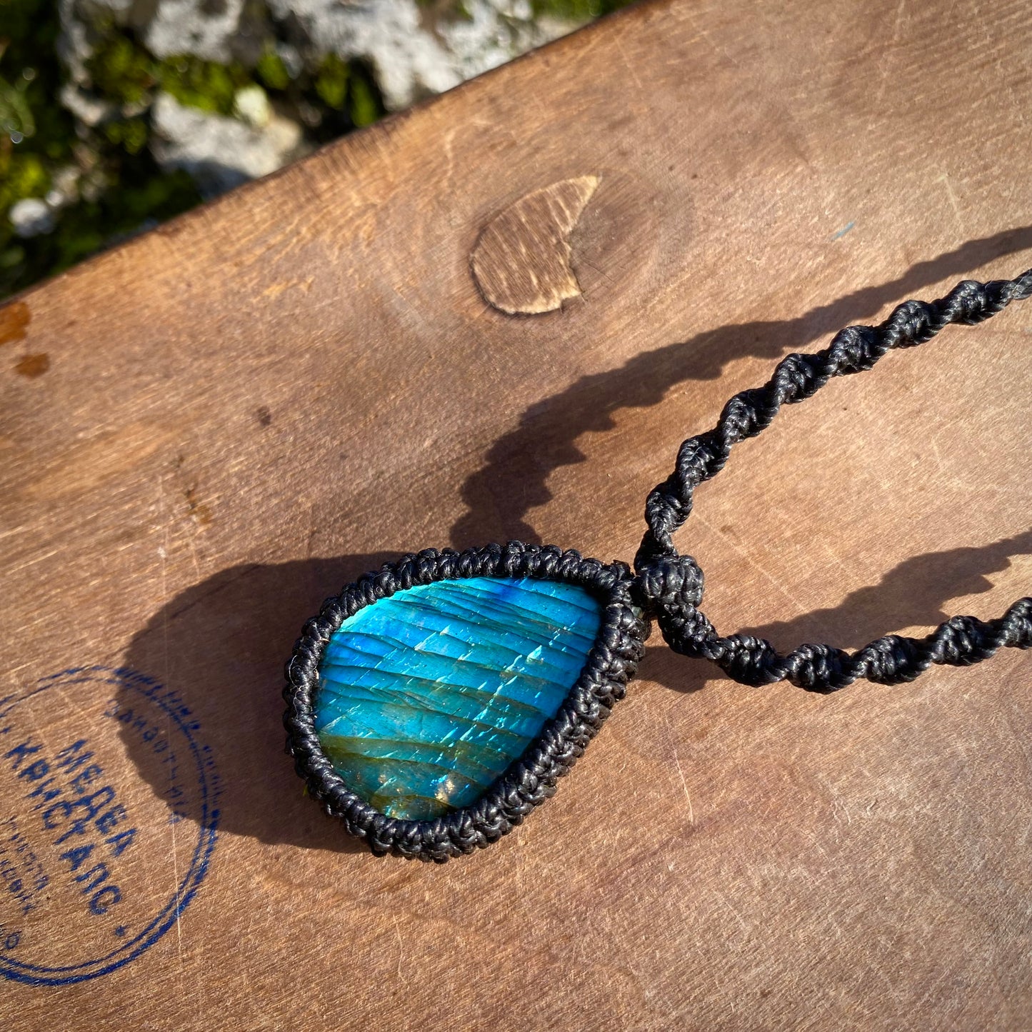 Labradorite Macrame Necklace
