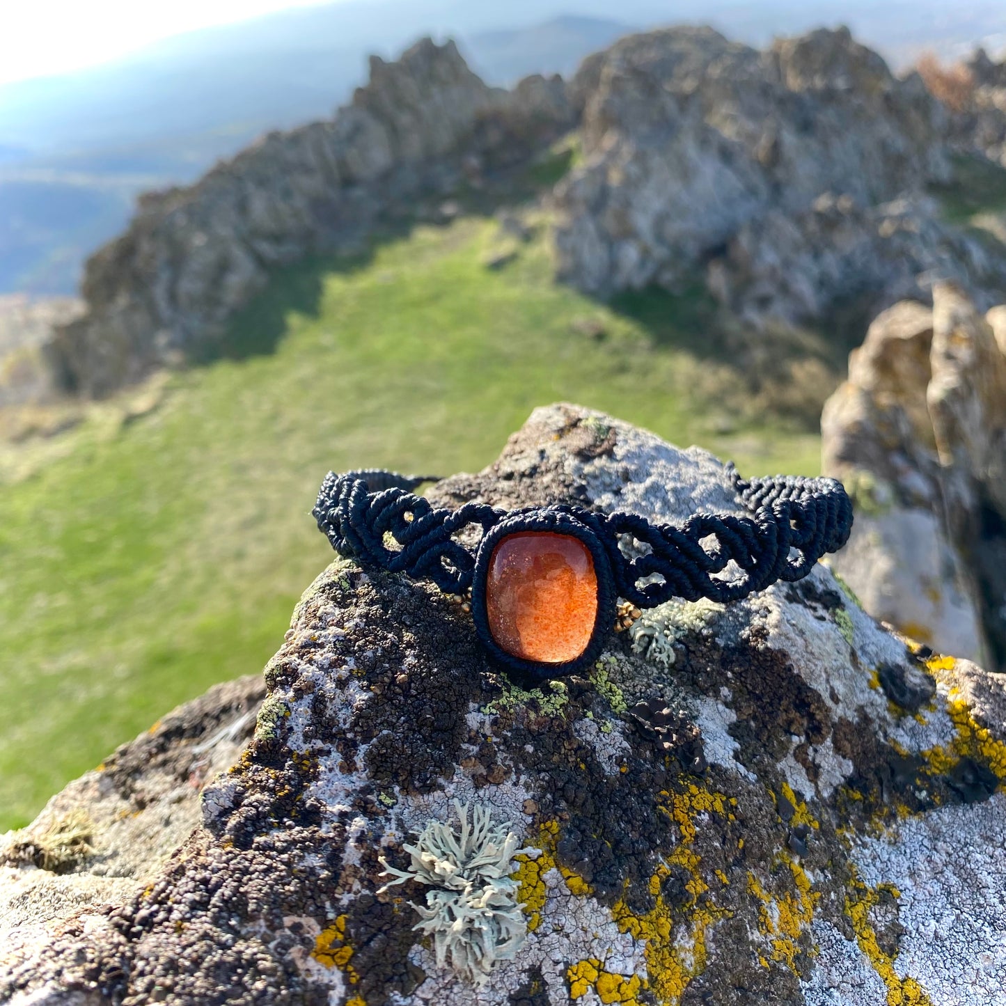 Sunstone Macrame Choker