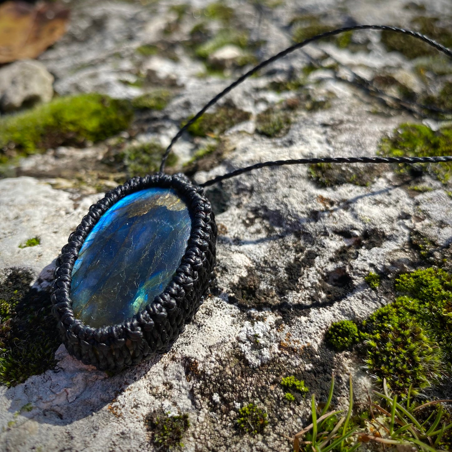 Labradorite Macrame Necklace