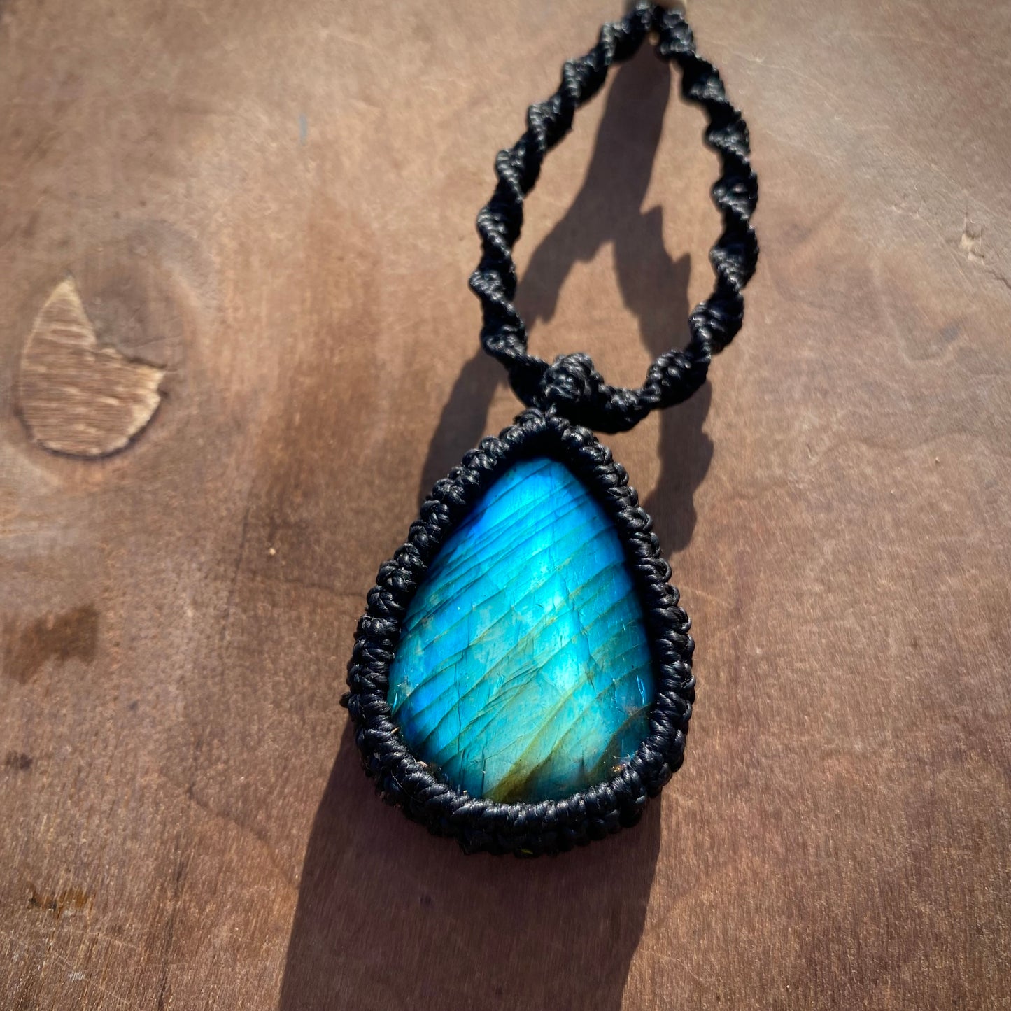 Labradorite Macrame Necklace