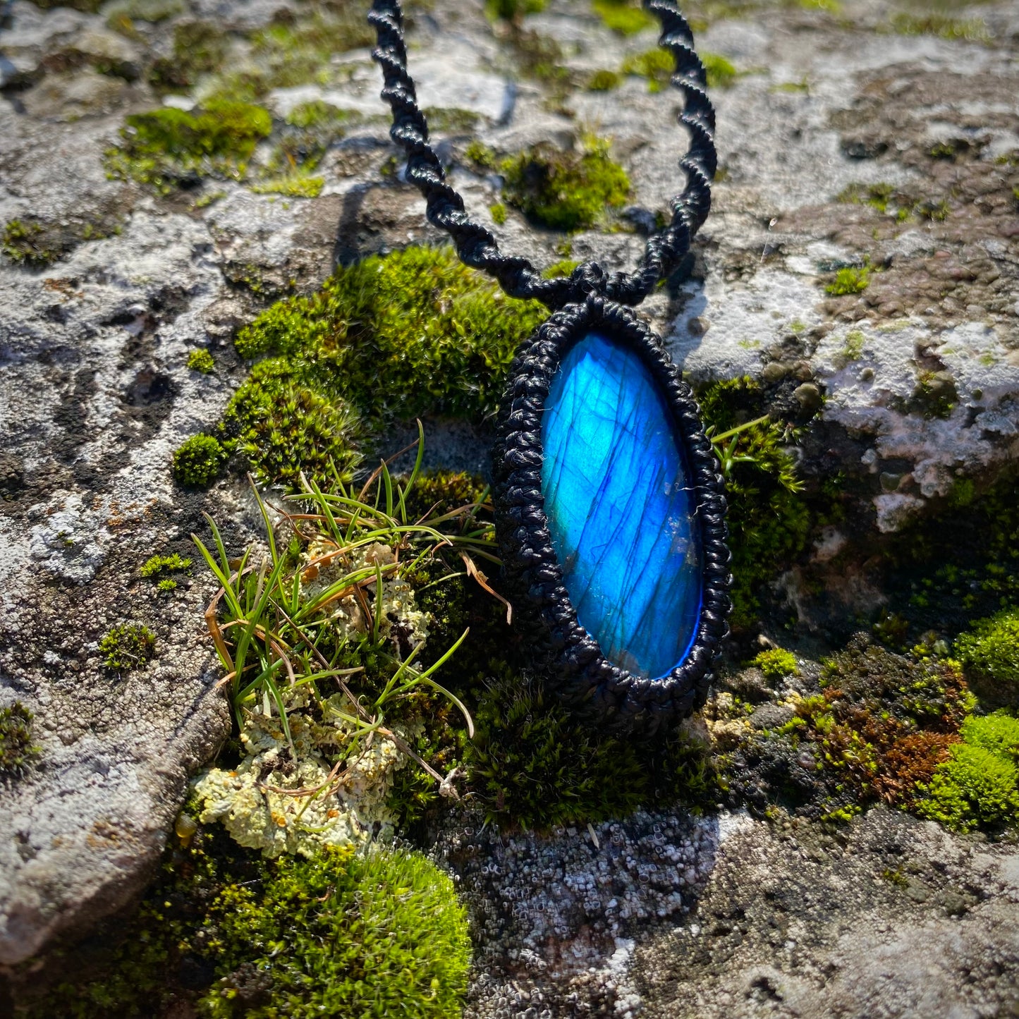 Labradorite Macrame Necklace