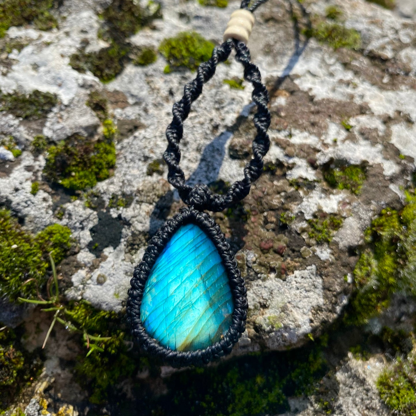 Labradorite Macrame Necklace