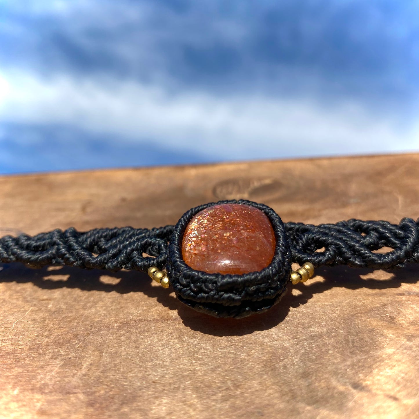 Sunstone Macrame Choker