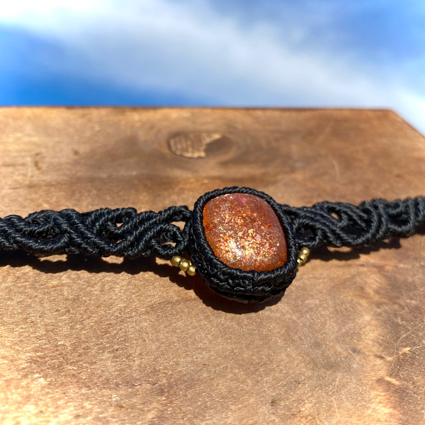 Sunstone Macrame Choker