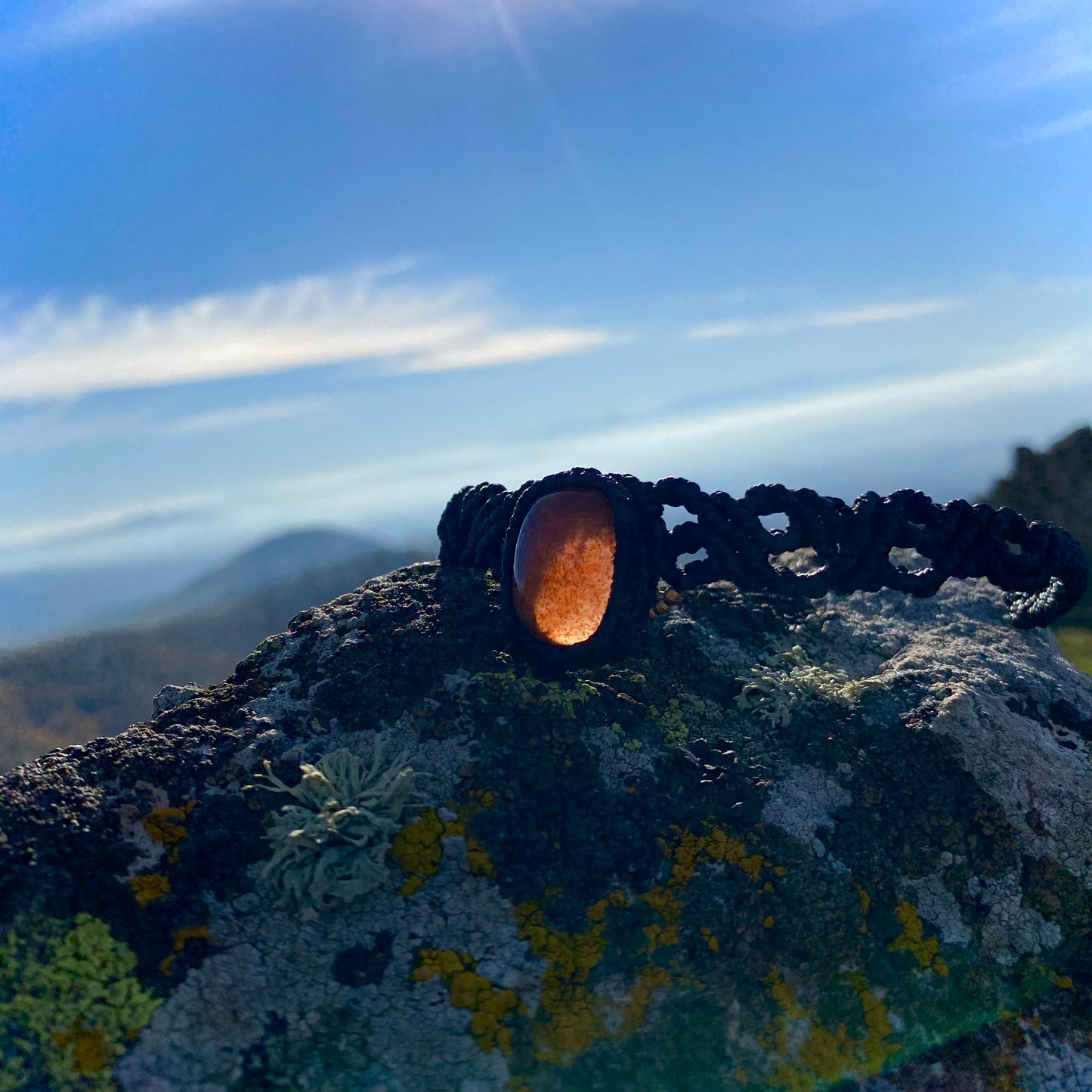 Sunstone Macrame Choker