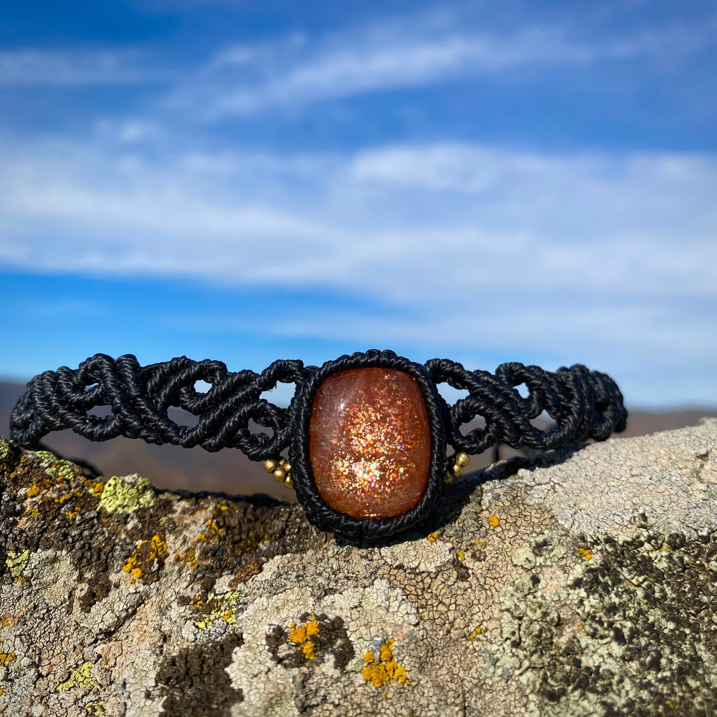 Sunstone Macrame Choker