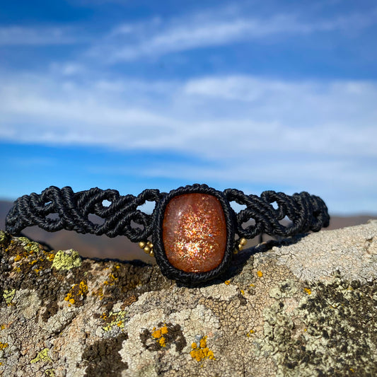Sunstone Macrame Choker