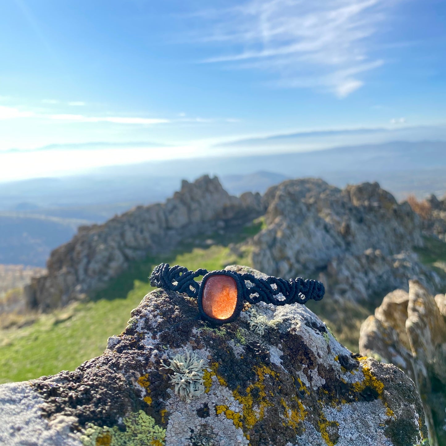 Sunstone Macrame Choker