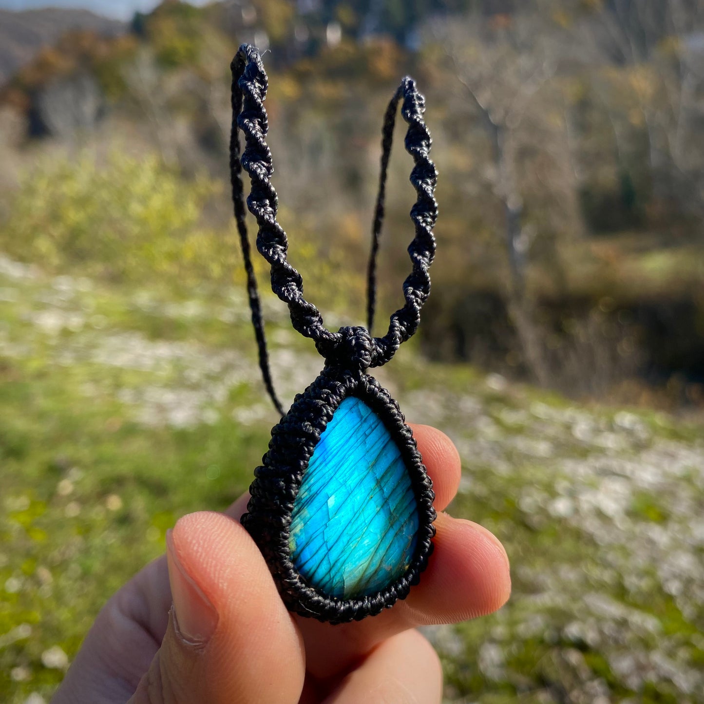 Labradorite Macrame Necklace